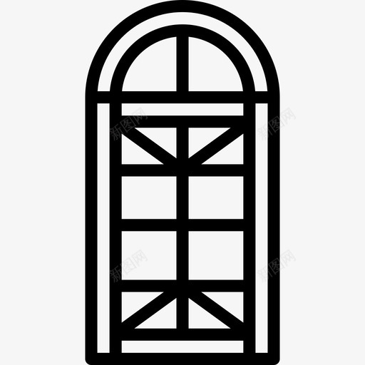 窗户建筑44线性图标svg_新图网 https://ixintu.com 建筑 窗户 线性