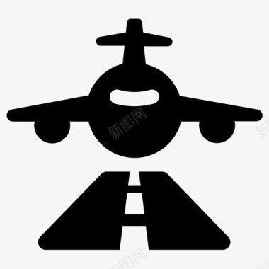 飞机机场着陆图标图标