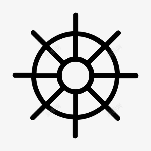 轮子船手柄图标svg_新图网 https://ixintu.com 工具线符号 手柄 方向盘 船 轮子