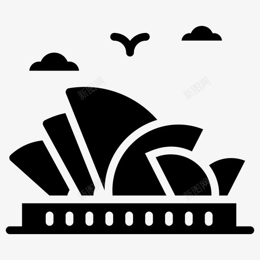 悉尼歌剧院澳大利亚地标歌剧院图标svg_新图网 https://ixintu.com 一套 地标 大学 字形 建筑 悉尼 歌剧院 澳大利亚 纪念性 纪念碑