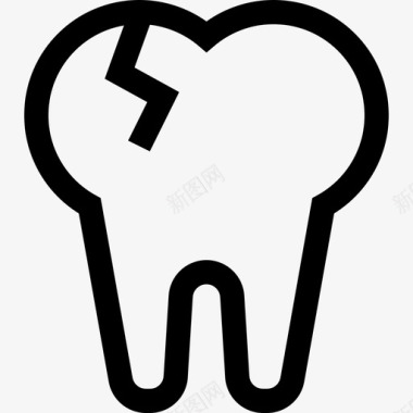 断牙牙医43线状图标图标