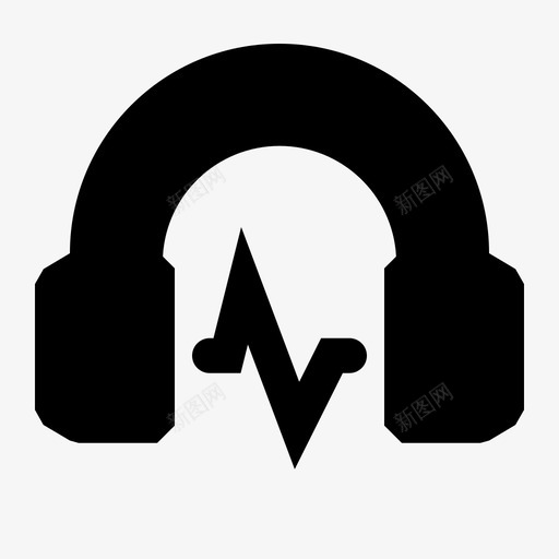 耳机音乐无线图标svg_新图网 https://ixintu.com 无线 耳机 音乐