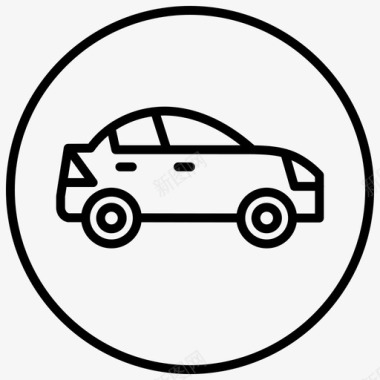 轿车汽车出租车图标图标