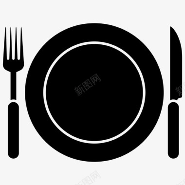 盘子和餐具晚餐食物图标图标