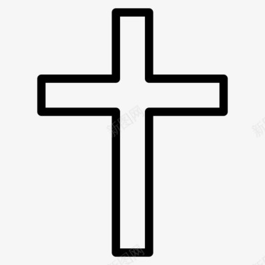 十字架圣诞节269轮廓图标图标