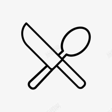 采购产品匙和刀匙和刀食物图标图标