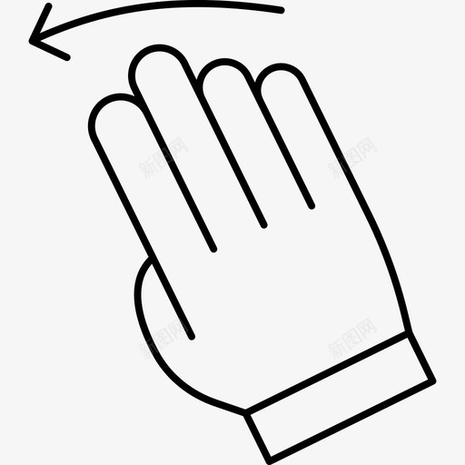 向左滑动方向手势图标svg_新图网 https://ixintu.com 向左滑动 手 手势 方向 触摸 触摸屏手势行