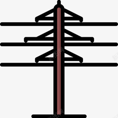 电源线电工9彩色图标图标