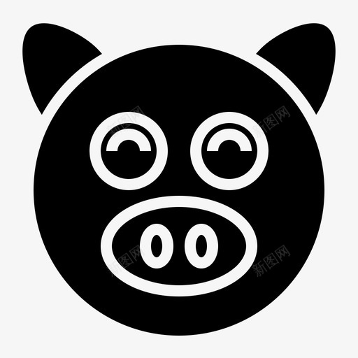 猪节日人图标svg_新图网 https://ixintu.com 人 传统 猪 节日 象征 过年踏实
