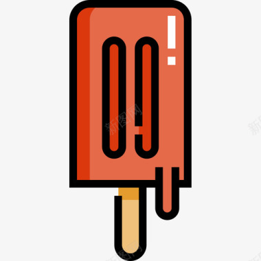 冰棒甜甜糖果直系颜色图标图标