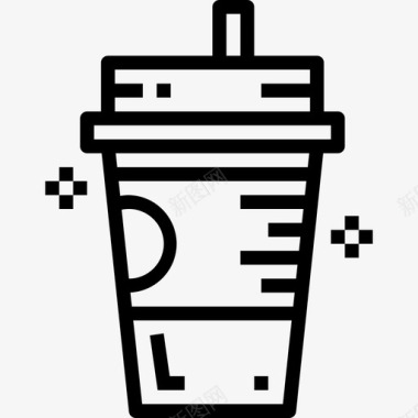 冰咖啡31号咖啡厅线性图标图标