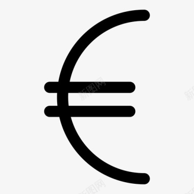 欧元票据货币图标图标