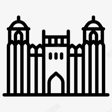 拉合尔堡建筑历史城堡拉合尔城堡图标图标