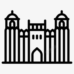 拉合尔拉合尔堡建筑历史城堡拉合尔城堡图标高清图片