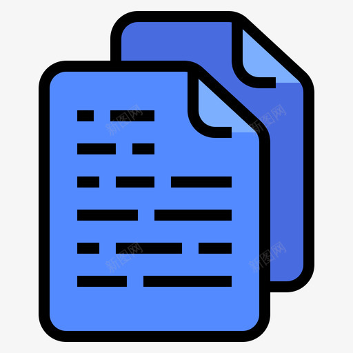 复制文件和文件夹24线性颜色图标svg_新图网 https://ixintu.com 复制 文件 文件夹 线性 颜色
