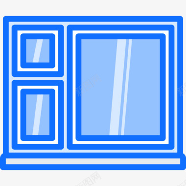 窗户建造者3蓝色图标图标
