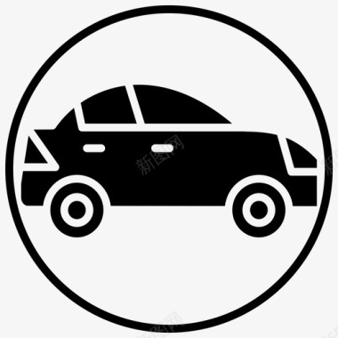 轿车汽车出租车图标图标