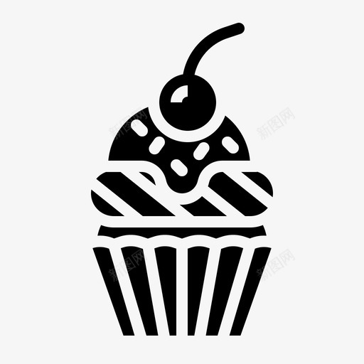 纸杯蛋糕庆祝36实心图标svg_新图网 https://ixintu.com 实心 庆祝 纸杯 蛋糕