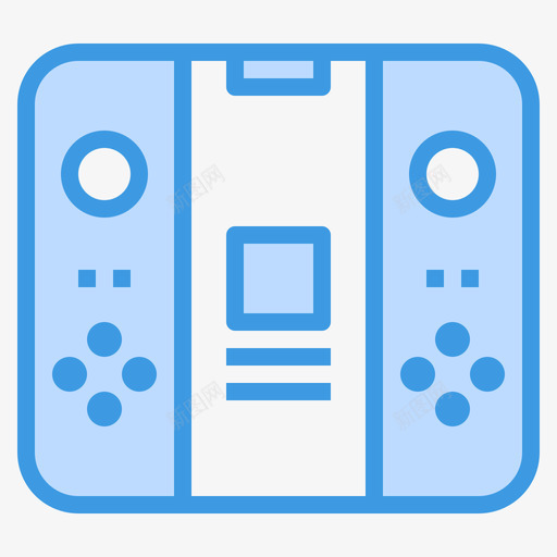 游戏控制器gadget30蓝色图标svg_新图网 https://ixintu.com gadget 控制器 游戏 蓝色
