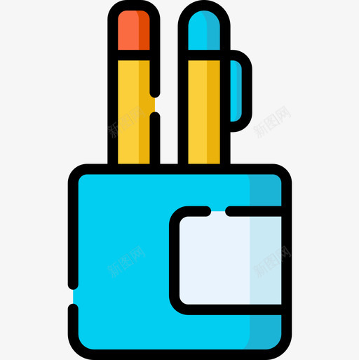 铅笔盒办公室159线性颜色图标svg_新图网 https://ixintu.com 办公室 线性 铅笔盒 颜色
