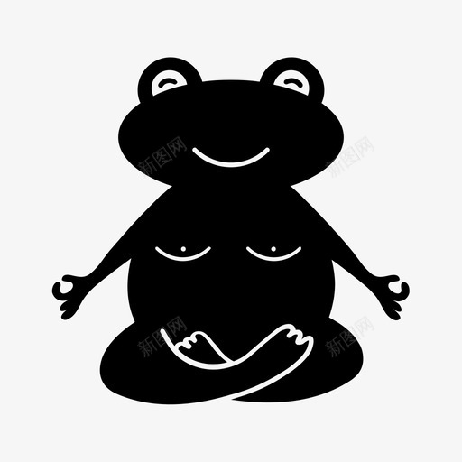 青蛙冥想动物冥想图标svg_新图网 https://ixintu.com 冥想 动物 放松 爬行动物 瑜伽 青蛙