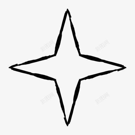 星星圣诞手绘图标svg_新图网 https://ixintu.com 冬天 圣诞 天空 手绘 星星