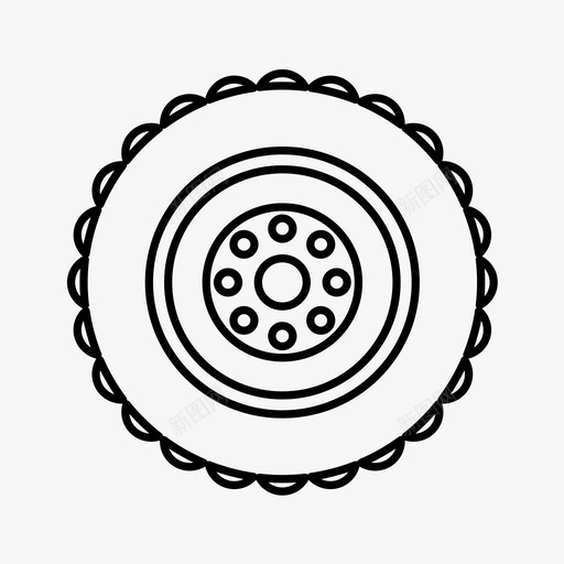 轮胎运输车轮图标svg_新图网 https://ixintu.com 图标 车轮 轮廓 轮胎 运输