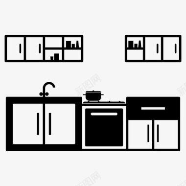 厨房设备烹饪家具图标图标