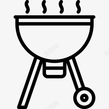 烤箱烧烤25线性图标图标