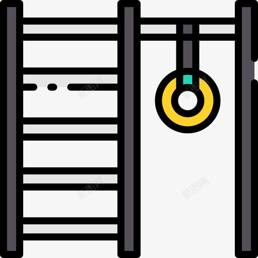 瑞典墙健身108线性颜色图标svg_新图网 https://ixintu.com 健身 瑞典 线性 颜色