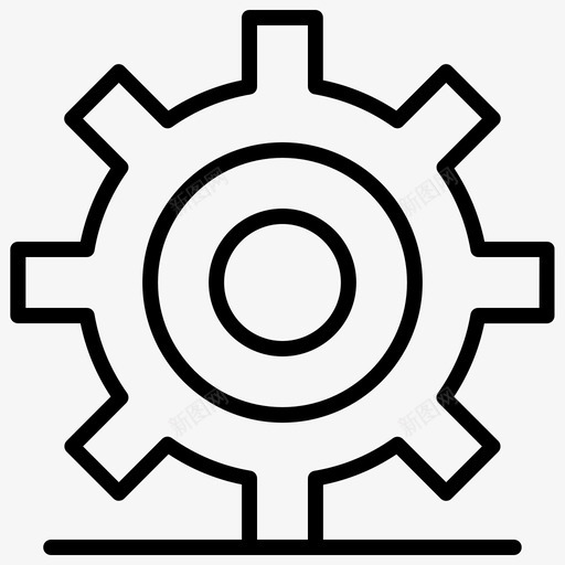 齿轮浏览器中心距图标svg_新图网 https://ixintu.com 中心 工作 常规 浏览器 线集 要素 设置 齿轮