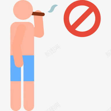 禁止吸烟游泳池规则12彩色图标图标