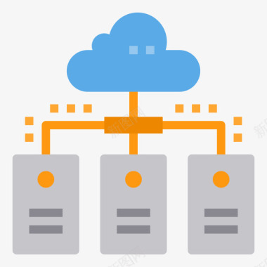 数据库大数据63扁平图标图标