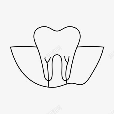 牙齿药物牙根图标图标