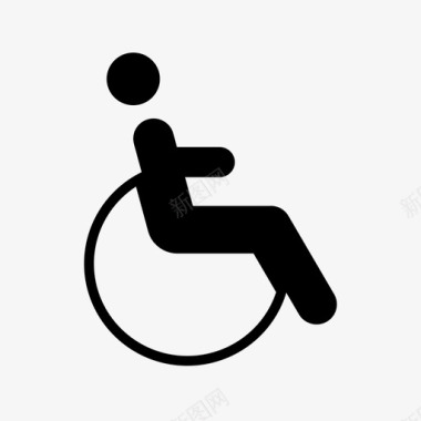 无障碍残疾健康图标图标