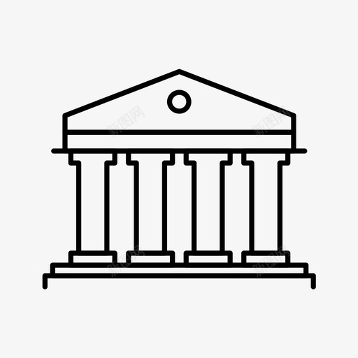 银行银行家建筑图标svg_新图网 https://ixintu.com 图标 建筑 机构 轮廓 银行 银行家