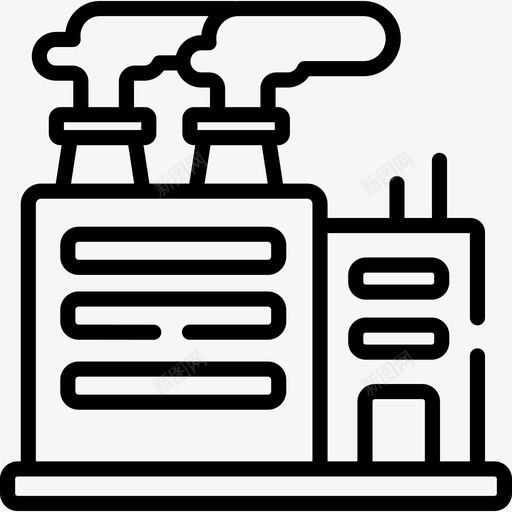 工厂工厂32直线图标svg_新图网 https://ixintu.com 工厂 直线