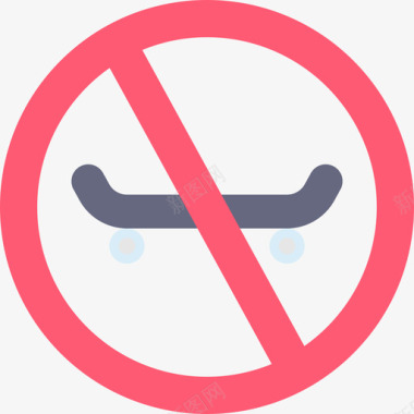溜冰信号禁止6平直图标图标