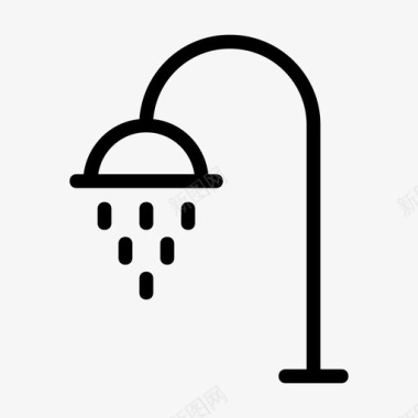 淋浴浴缸滴水器图标图标
