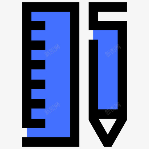 铅笔艺术13蓝色图标svg_新图网 https://ixintu.com 艺术 蓝色 铅笔