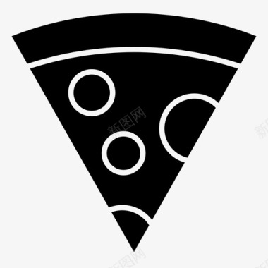 披萨餐厅深色图标图标