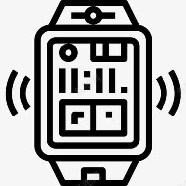 手表智能手机6线性图标图标