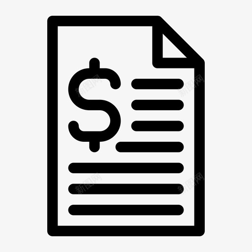 文件业务票据单据图标svg_新图网 https://ixintu.com 付款 单据 文件业务 票据 财务