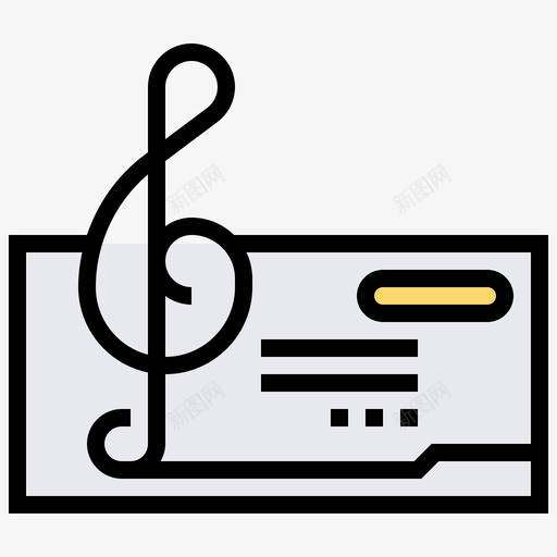 高音谱号音乐和多媒体4线性颜色图标svg_新图网 https://ixintu.com 线性颜色 音乐和多媒体4 高音谱号