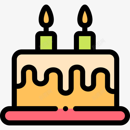 生日蛋糕面包店94线性颜色图标svg_新图网 https://ixintu.com 生日蛋糕 线性 面包店 颜色