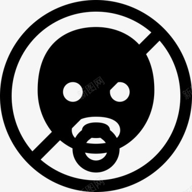 禁止窒息危险禁止儿童进入图标图标