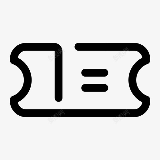 优惠券svg_新图网 https://ixintu.com 优惠券 线性 单色 可爱 圆润 简约