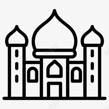 苏丹艾哈迈德清真寺蓝色清真寺历史清真寺图标图标