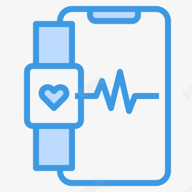 心率移动技术10蓝色图标图标