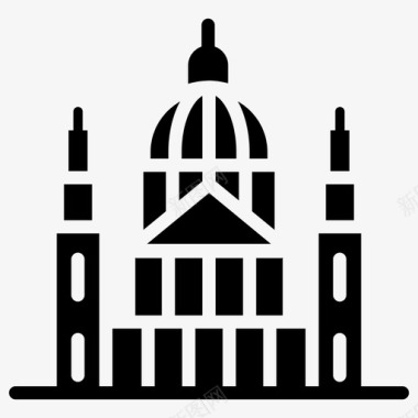 圣保罗大教堂伦敦地标布里斯蒂什纪念碑图标图标